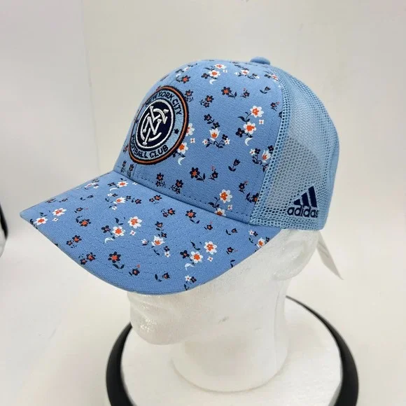 New York City FC Hat Cap Snap Back Mens Flowers Blue MLS‎ Soccer NYCFC Adidas - Picture 2 of 13